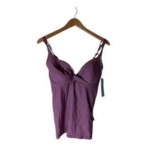 Birdsong 32DDD RAYLEIGH SKY Underwire Wrap Tankini Swim Top NWT #S10149